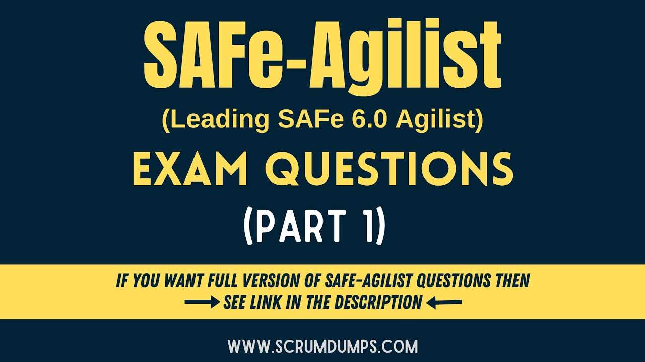 safe 6.0 scrum master exam questions and answers