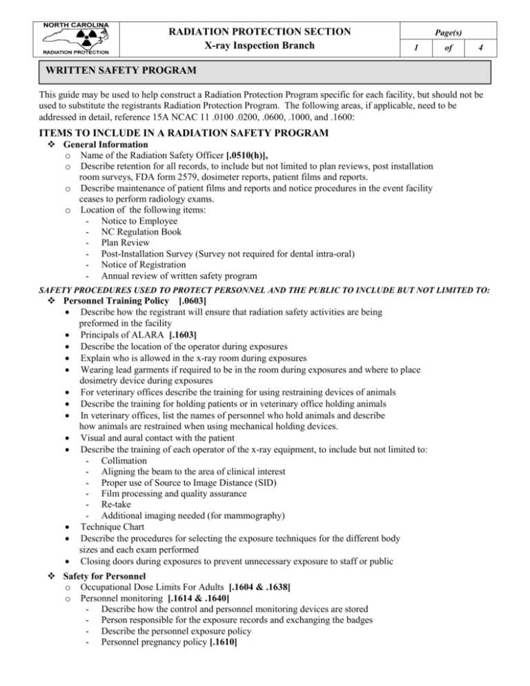 radiation safety exam answers