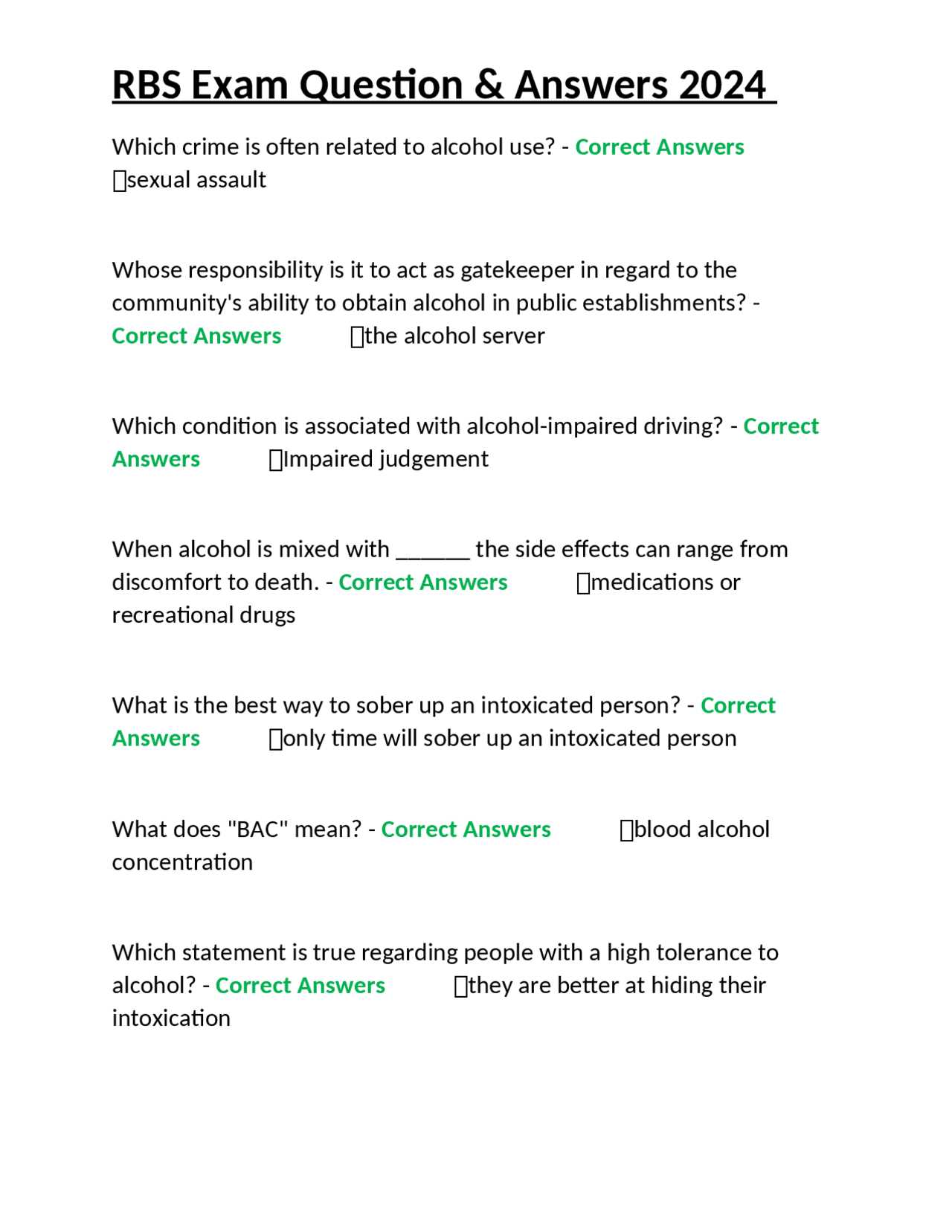 rbs exam answers