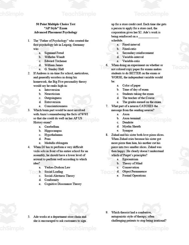 psychology final exam study guide