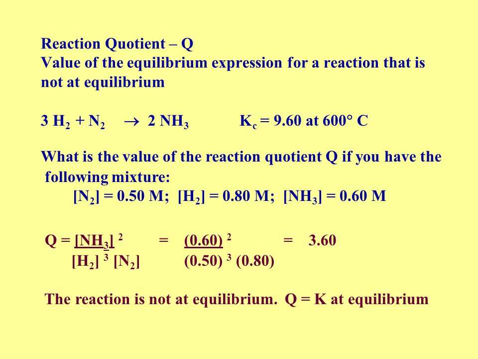 reaction quotient pogil answers