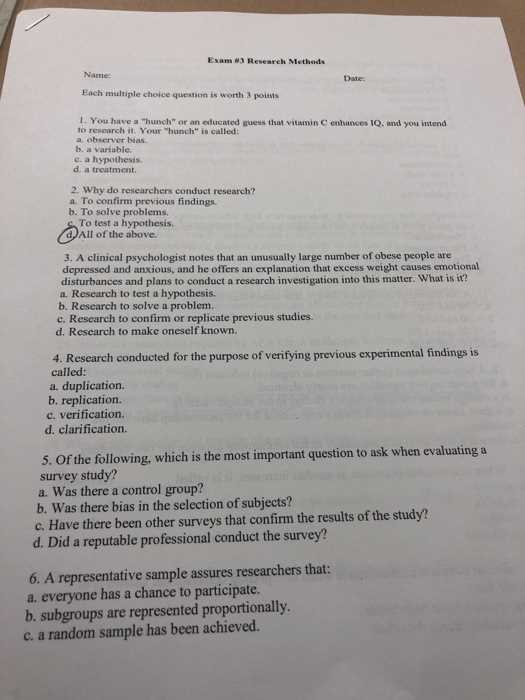 research method exam questions