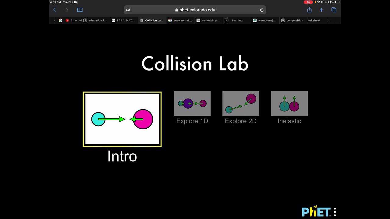 phet collision lab answers