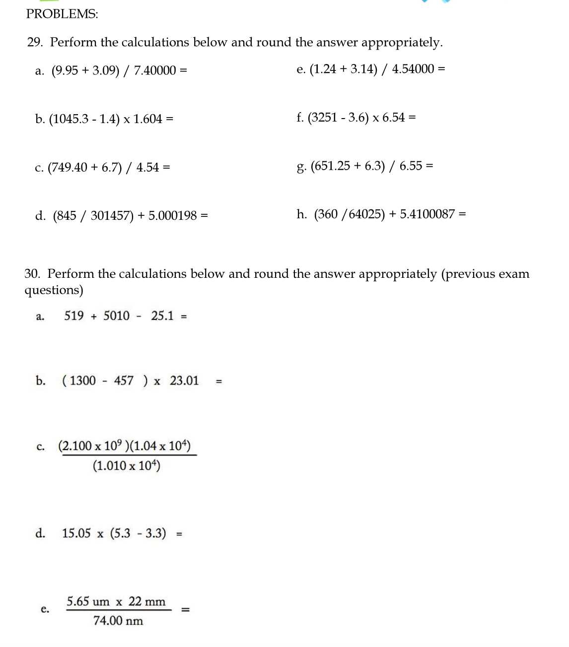 rm basic exam answers