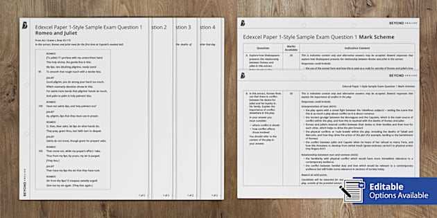 romeo and juliet exam questions and answers