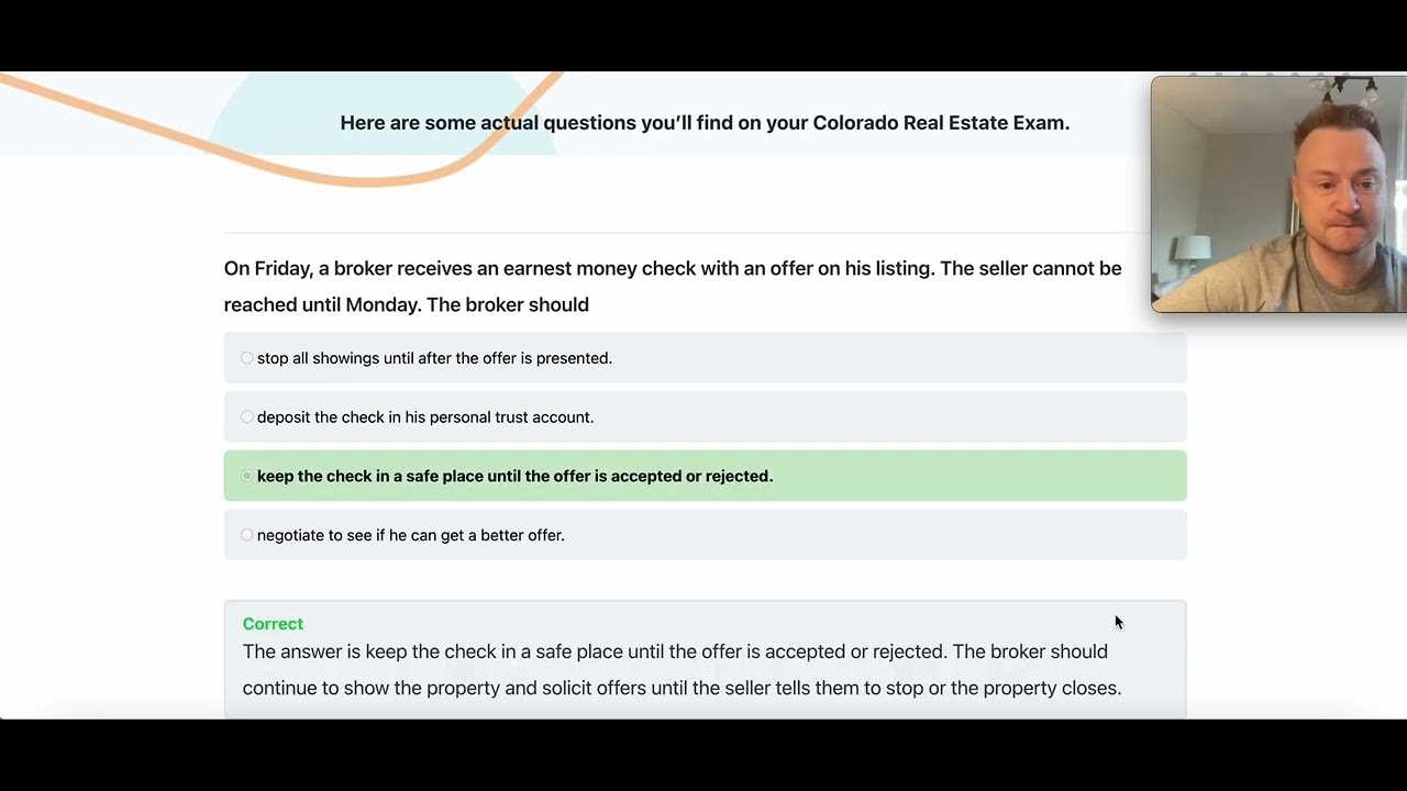 colorado real estate exam answers