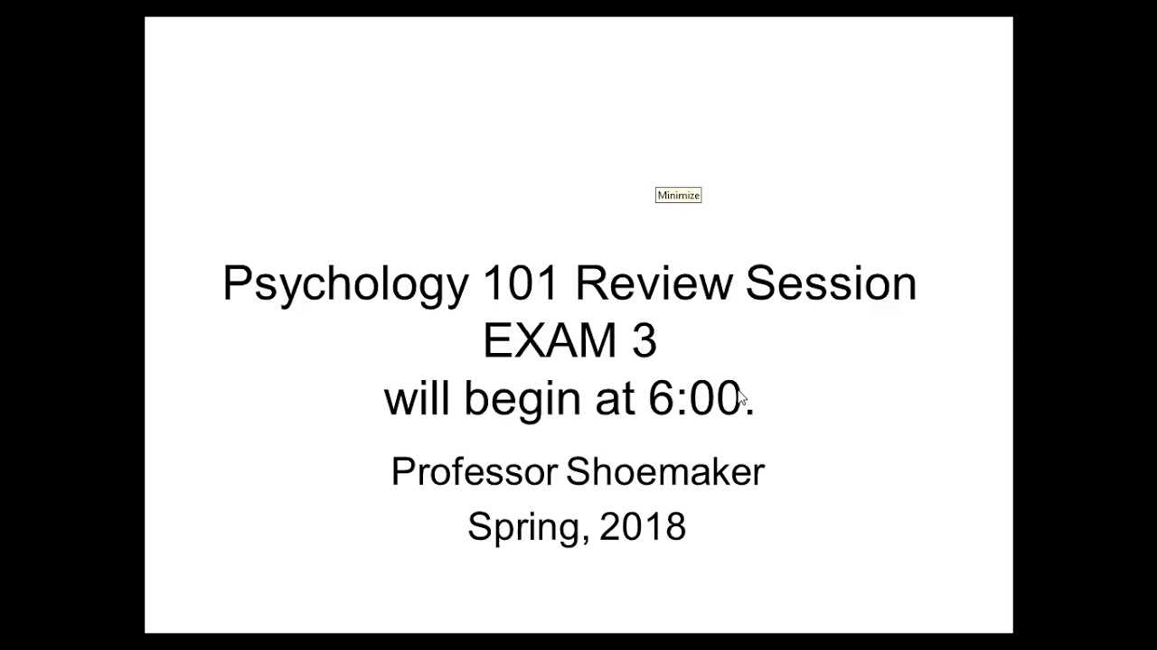 psychology 101 final exam