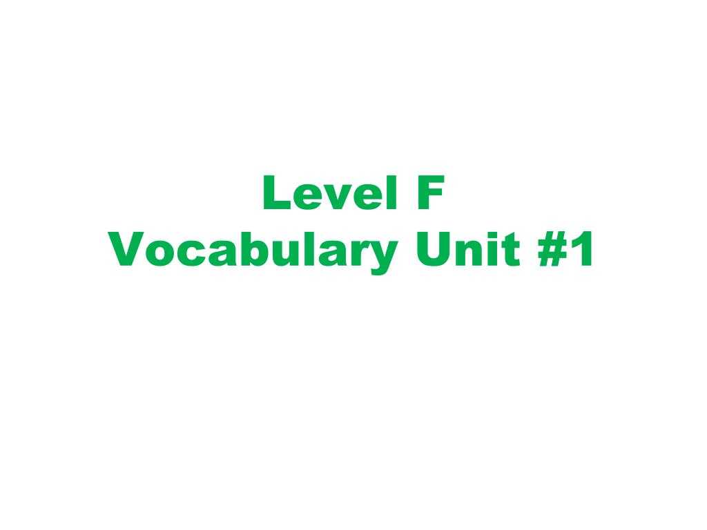 sadlier oxford level f unit 5 answers