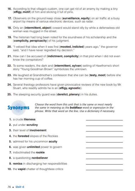 sadlier vocabulary workshop level a answers unit 3