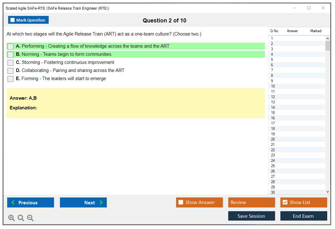 safe agile 4.6 exam questions and answers