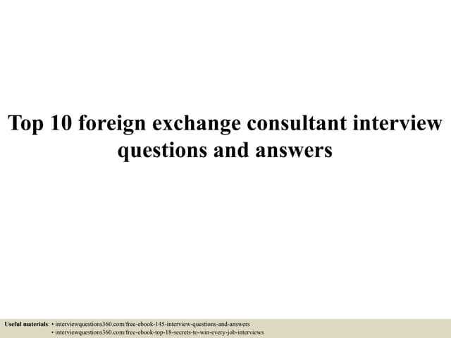 foreign exchange exam questions and answers