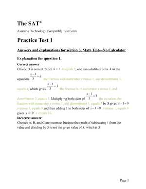 sat practice test 1 answer explanations