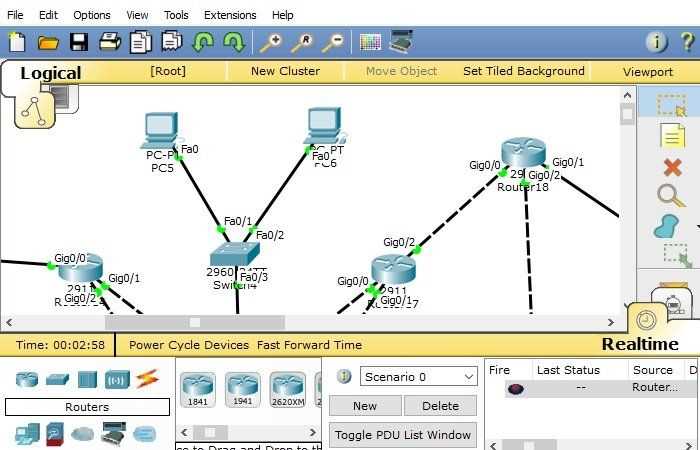 scan practice skills exam ospf pt