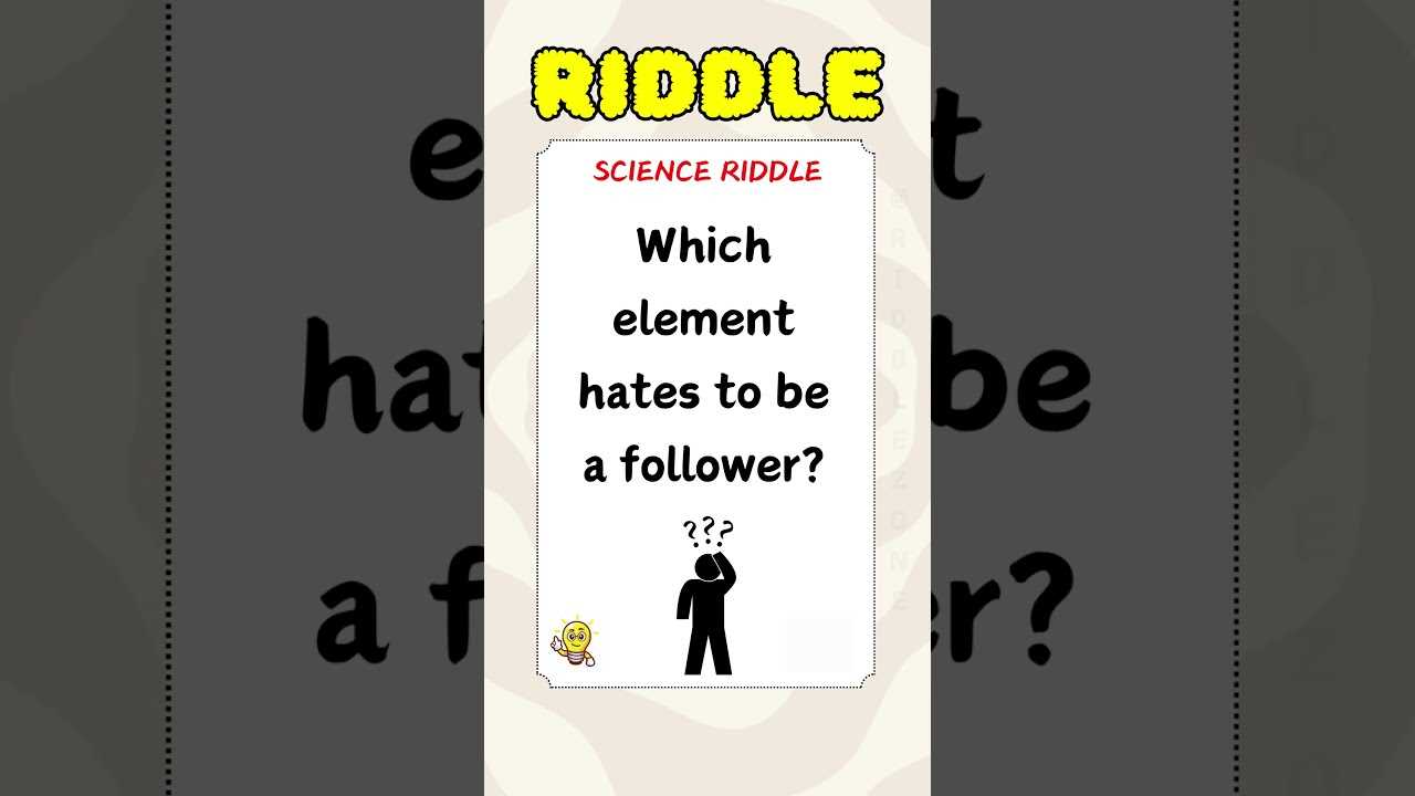 science riddles with answers