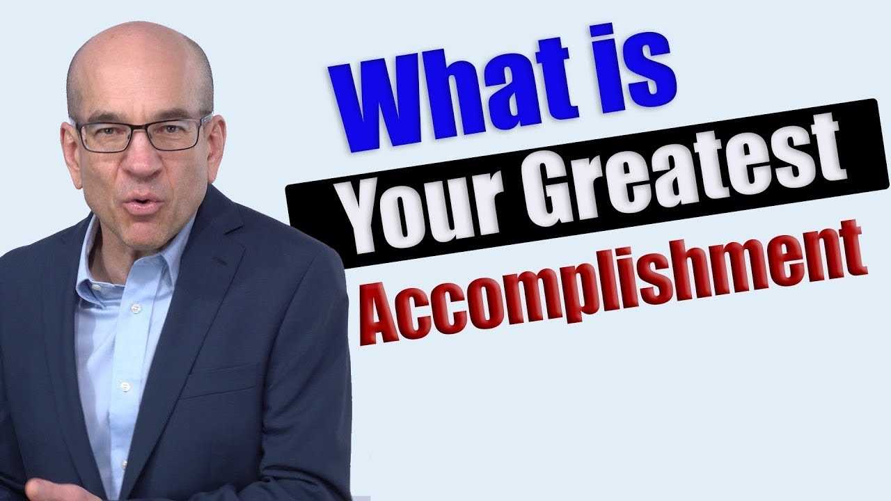 what is your greatest professional achievement answer