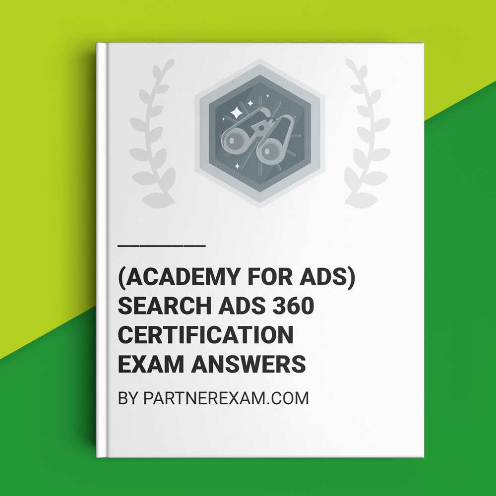 search ads 360 certification exam answers