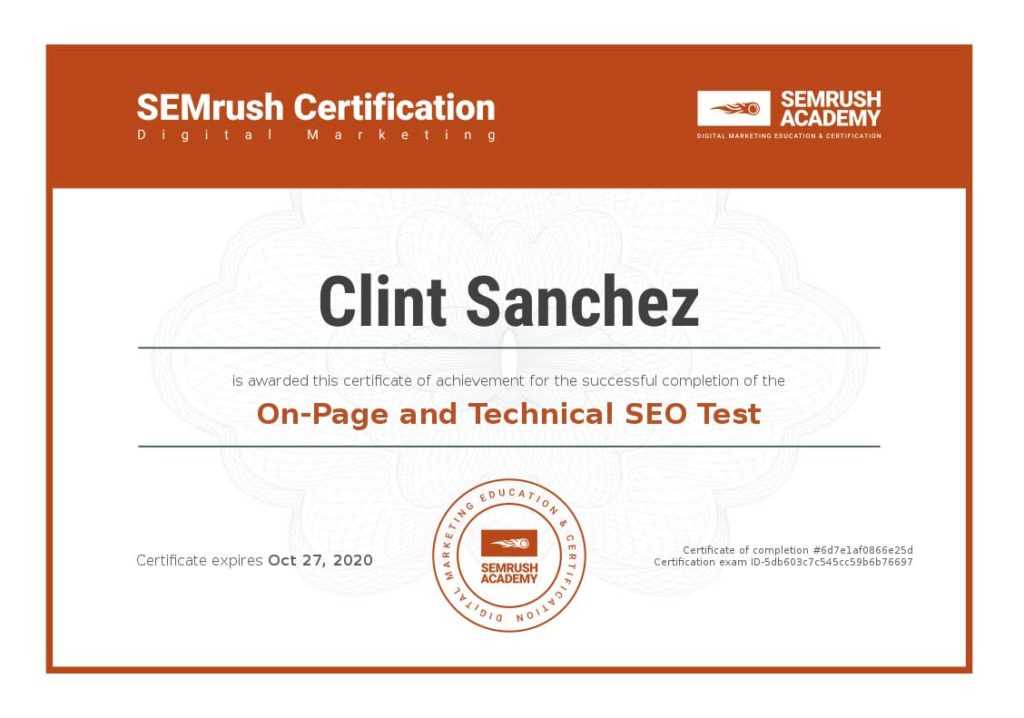 semrush technical seo exam answers