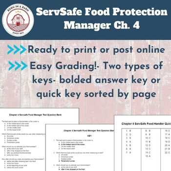 servsafe food manager practice exam answer key