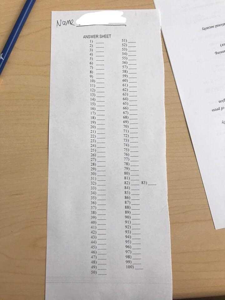 servsafe test servsafe exam answer sheet