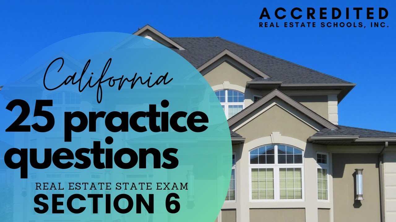 california real estate exam questions and answers