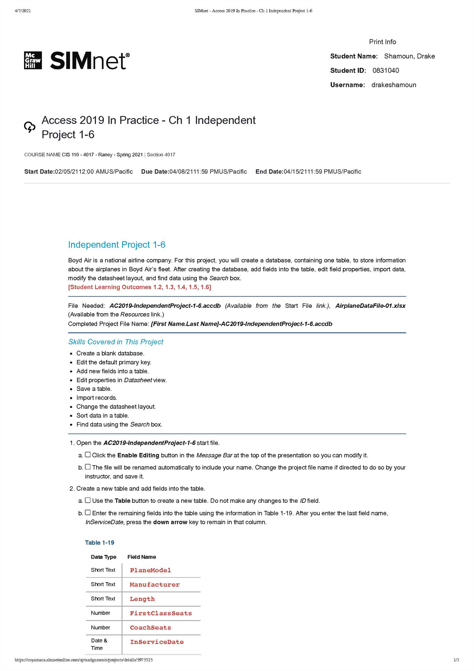 simnet exam 1 answers