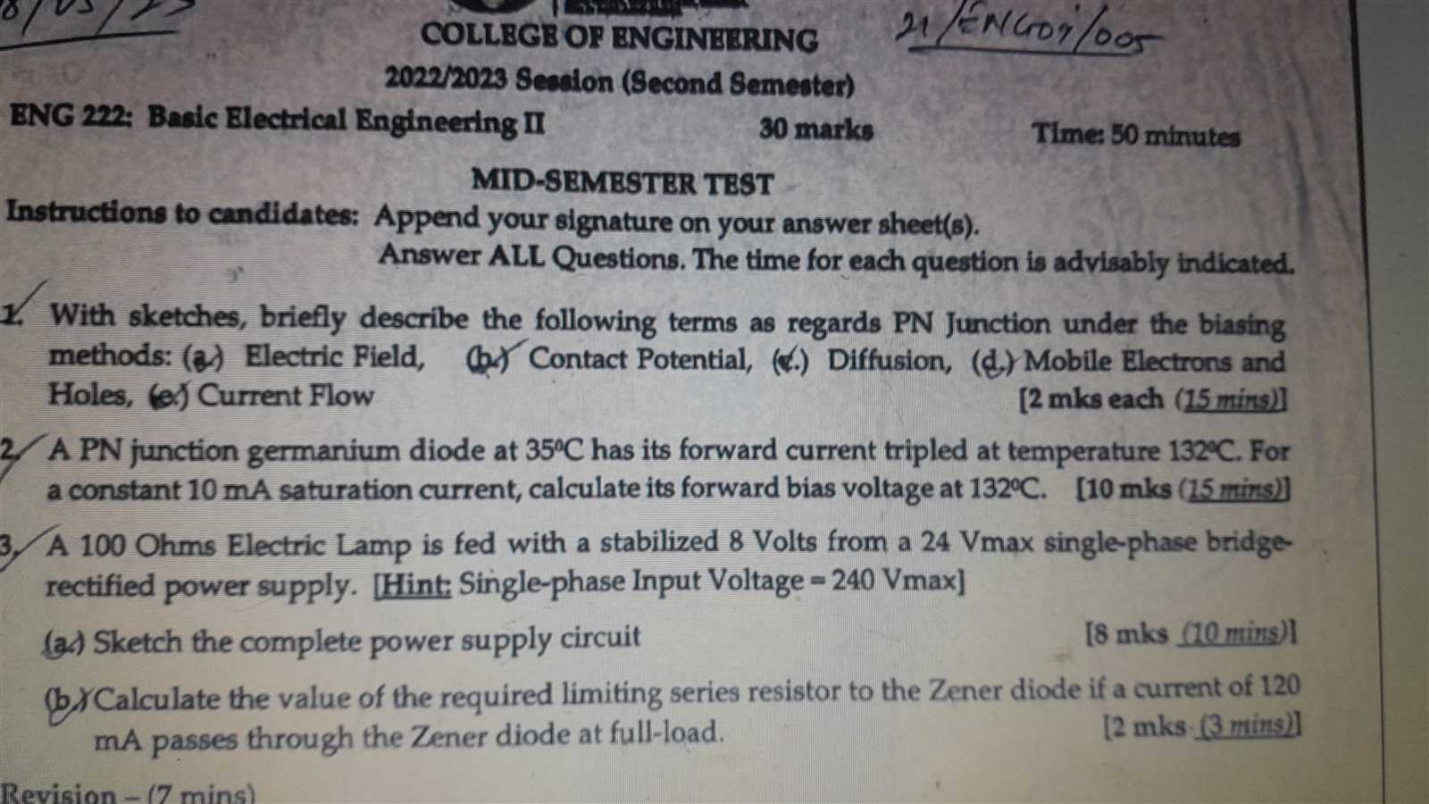 intro to engineering final exam answer key