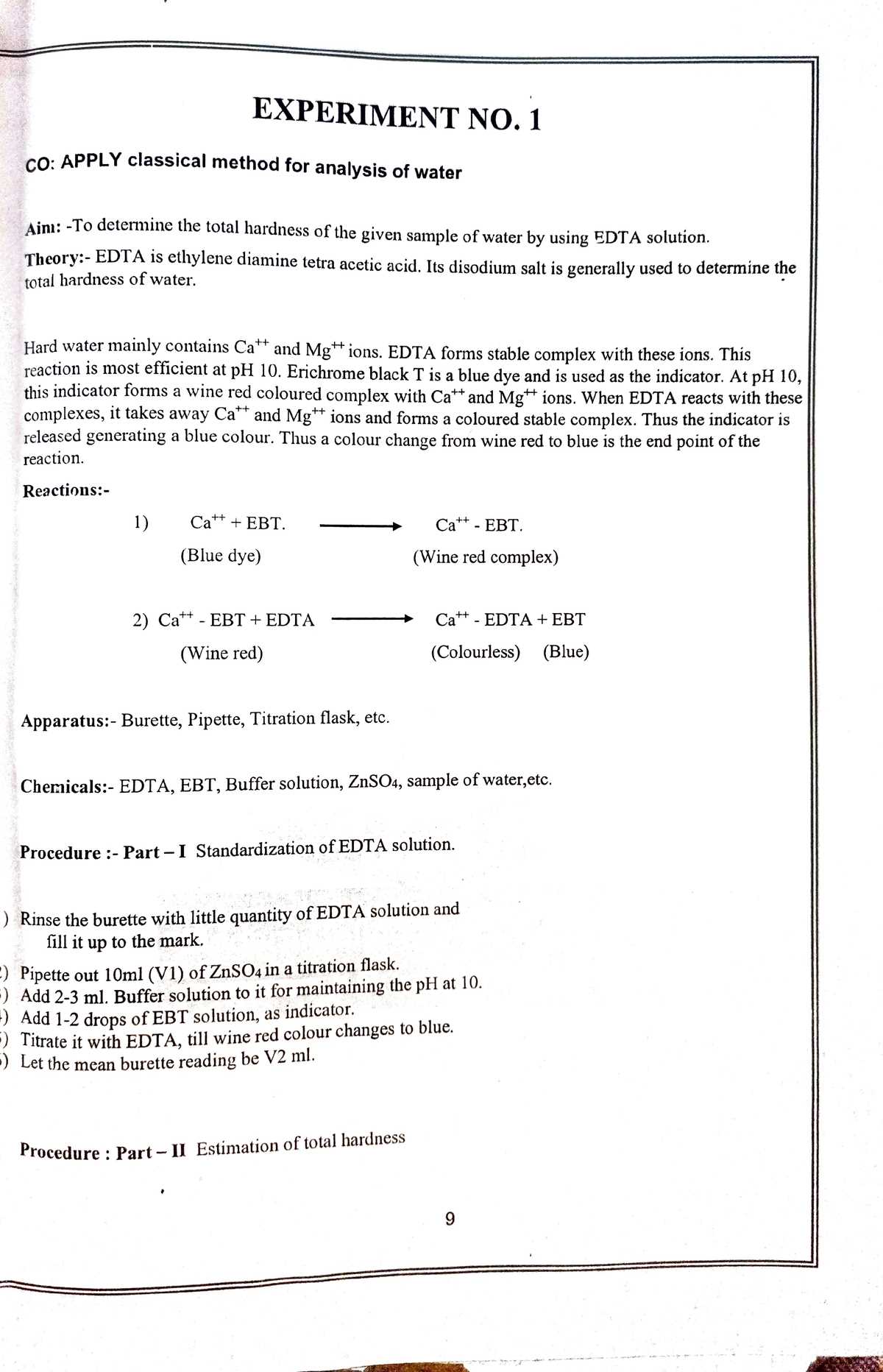 small scale chemistry laboratory manual answers