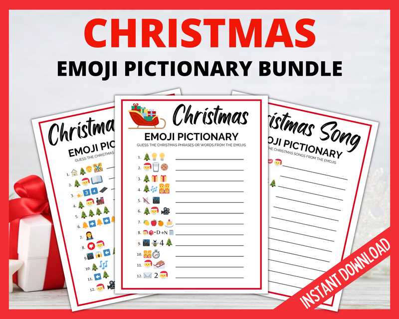 christmas emoji pictionary answers