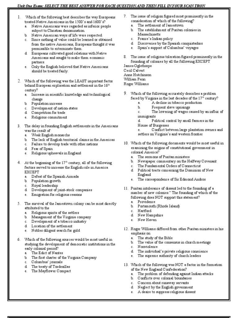 us history final exam semester 1 answers