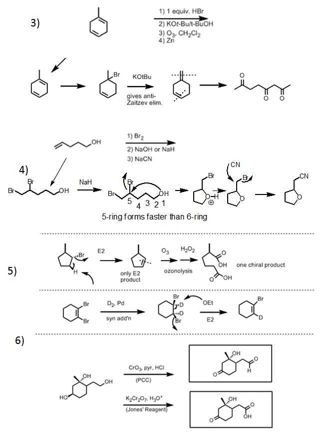 organic chemistry 1 final exam