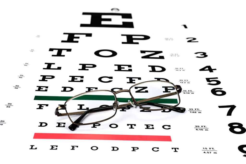 eye exam chart dmv