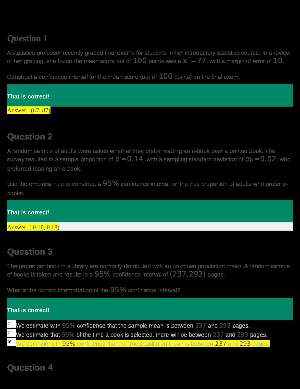 statistics final exam review with answers