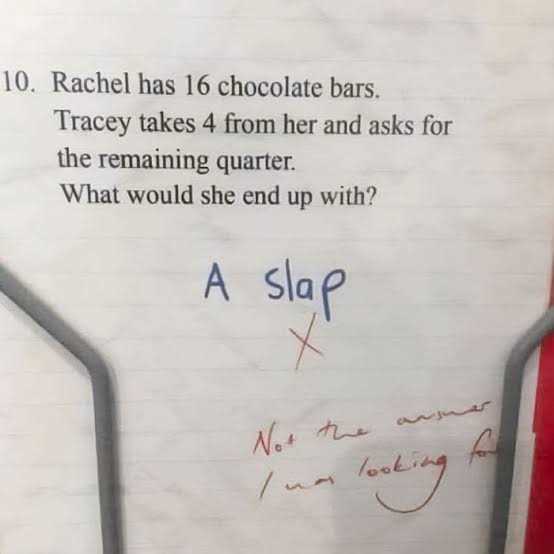 student exam answers