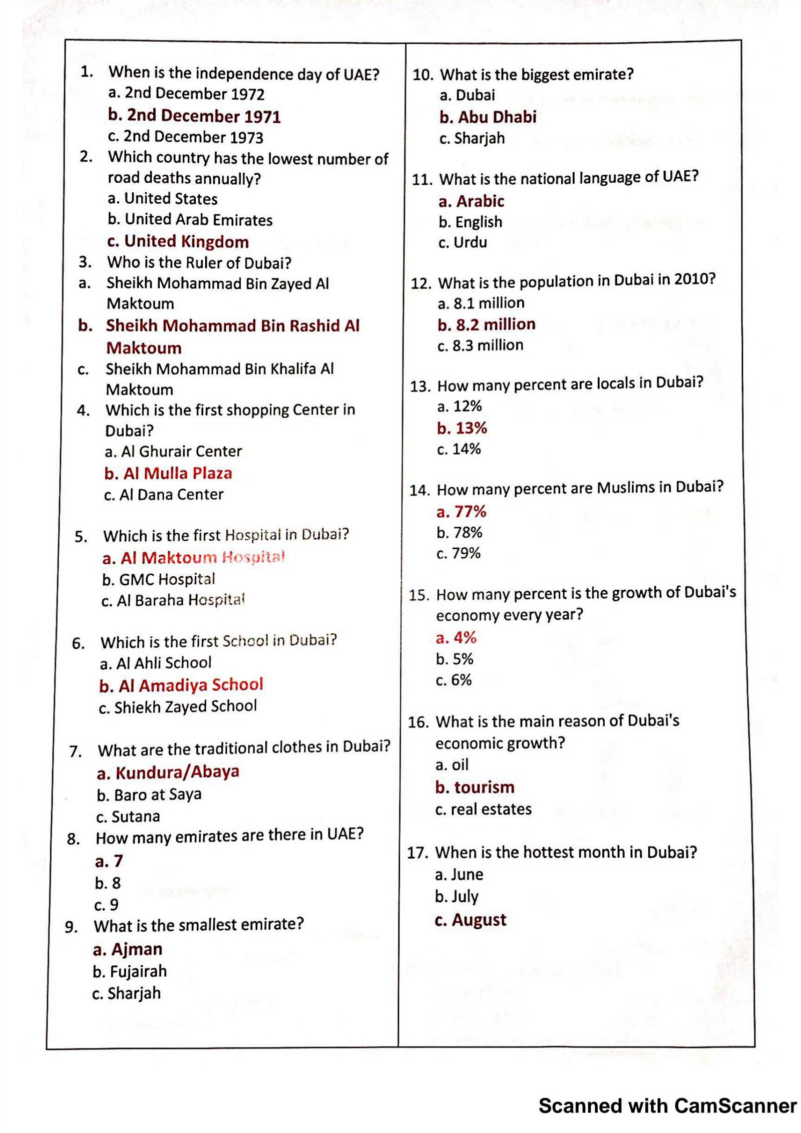 taxi exam questions and answers