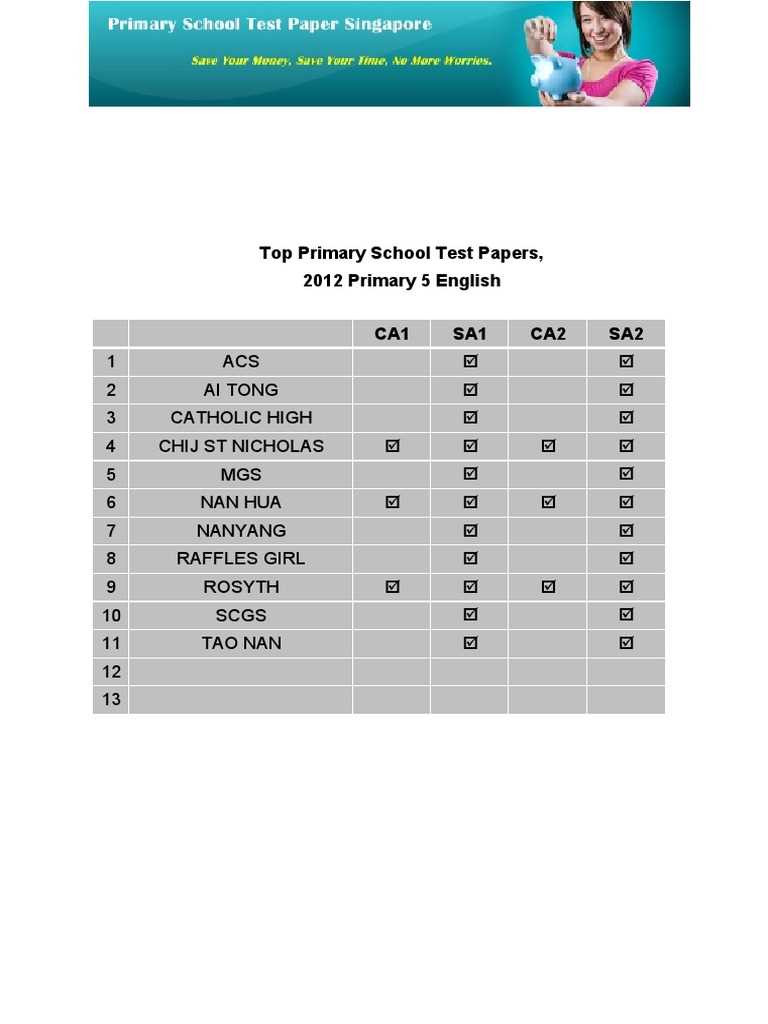 p5 exam answers