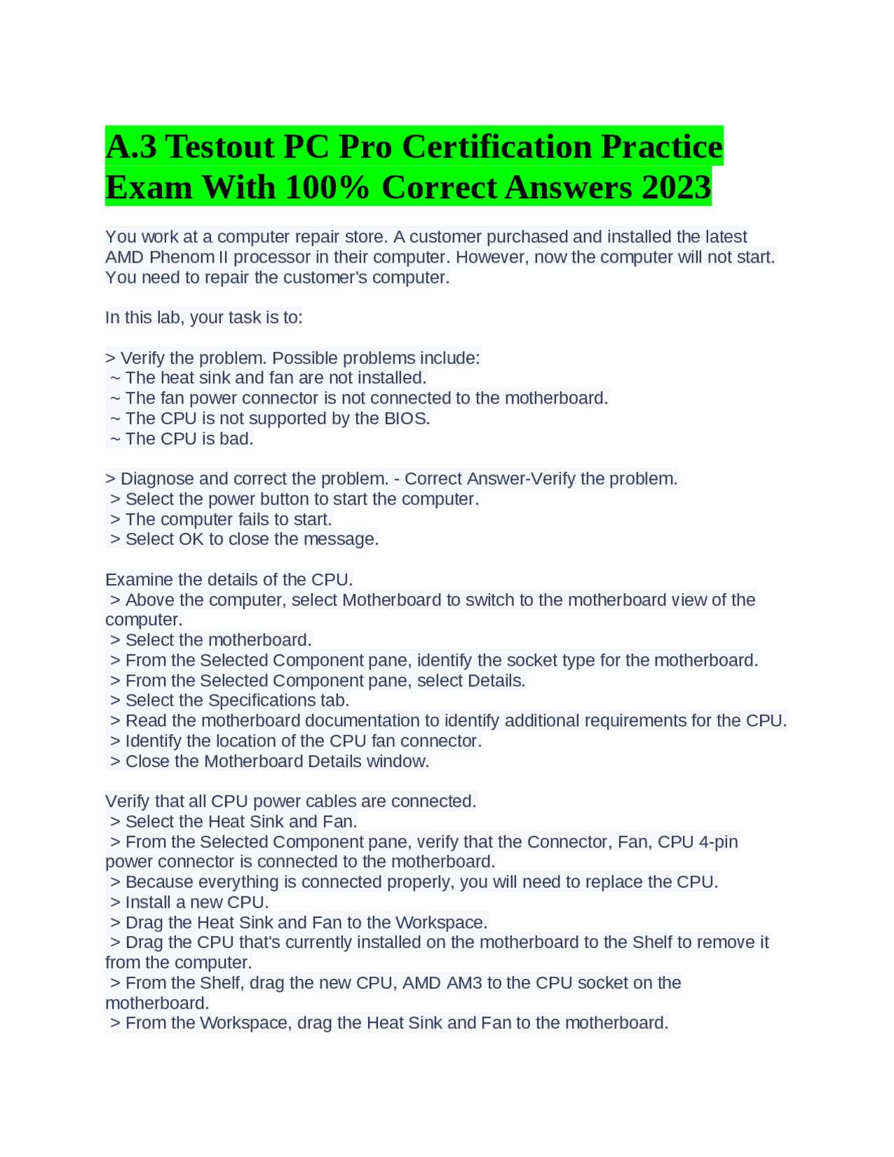 testout network pro certification exam answers