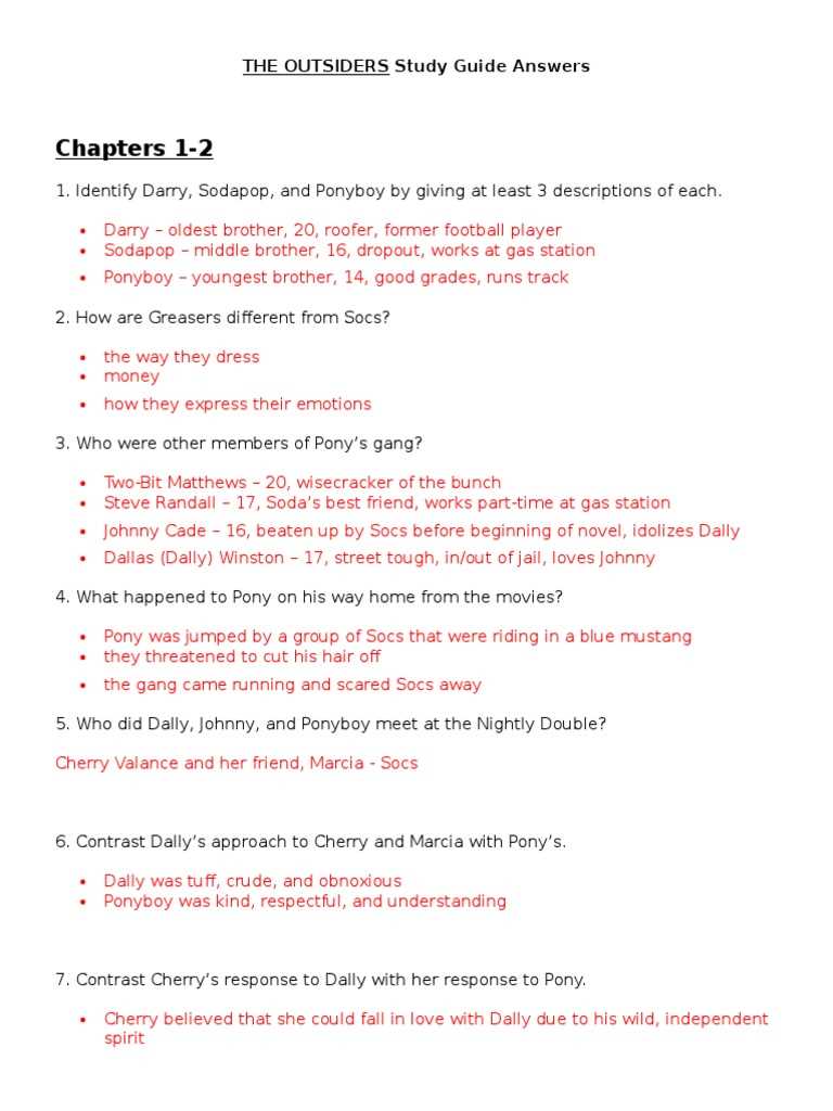 the outsiders chapter 5 answers