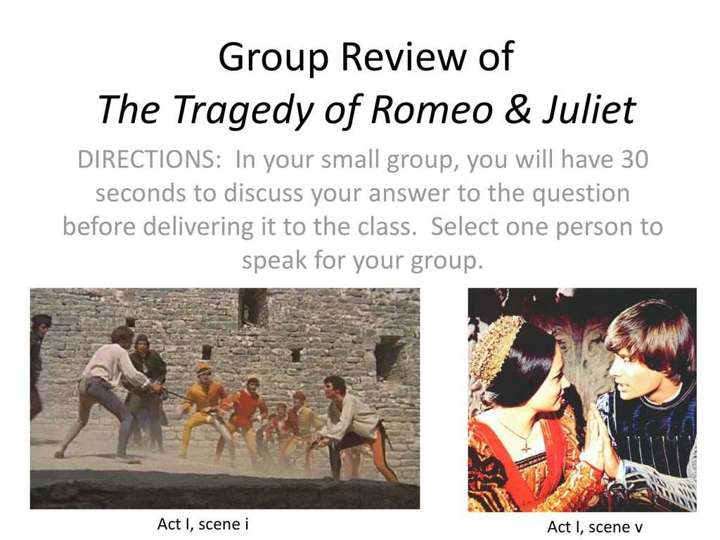 the tragedy of romeo and juliet act 1 answers