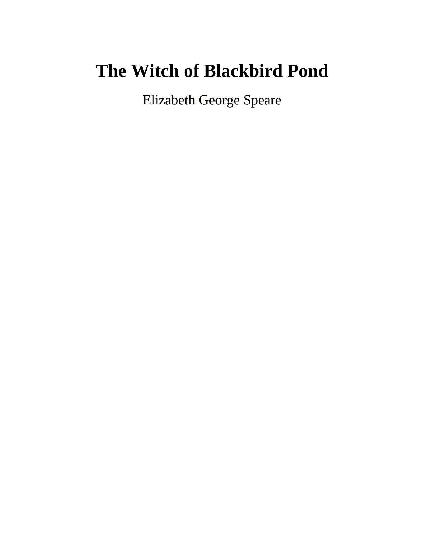 the witch of blackbird pond study guide answers