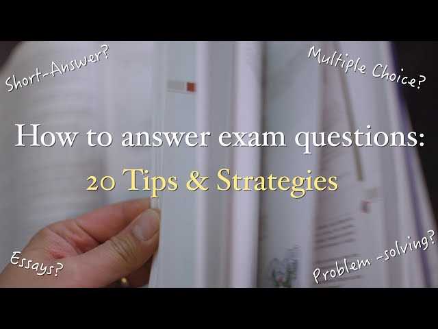 tips for answering exam questions