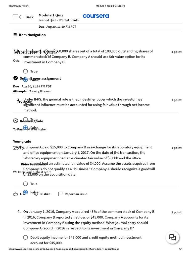 coursera introduction to financial accounting final exam answers