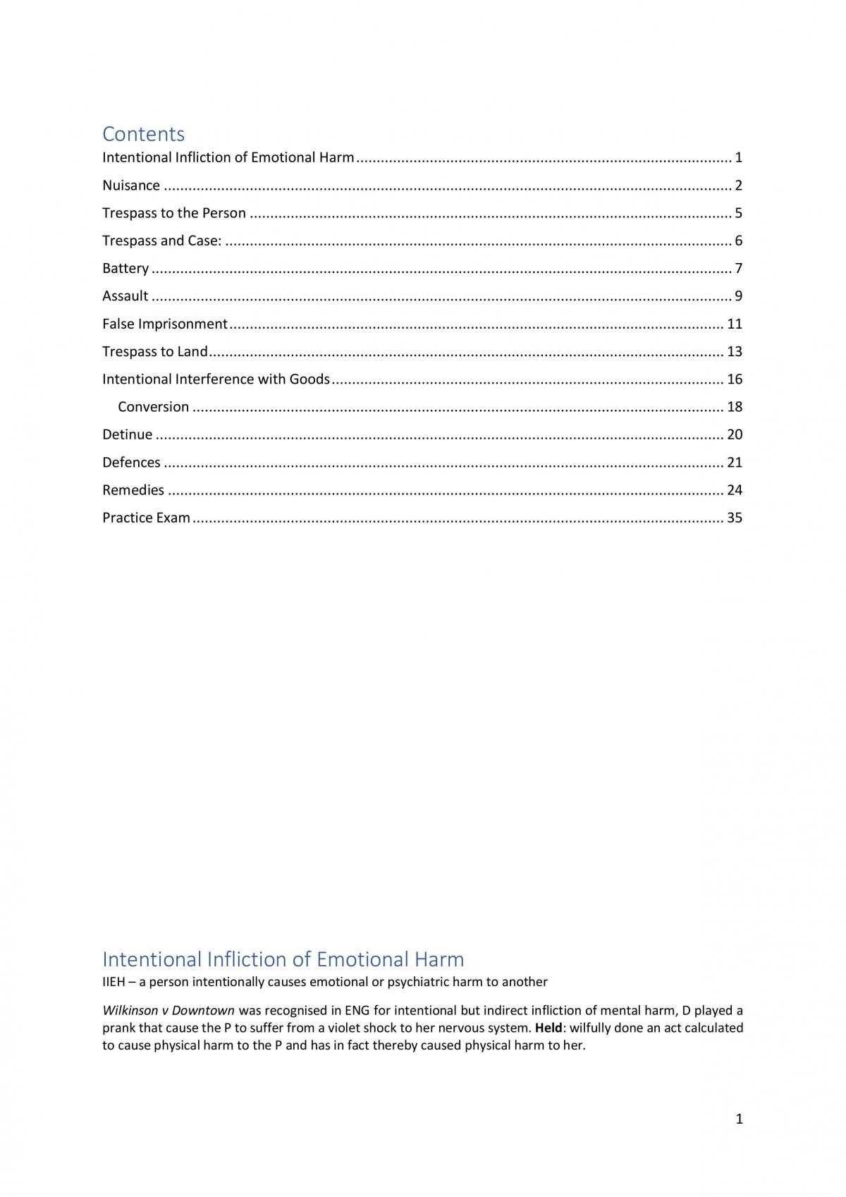 torts practice exam with answers