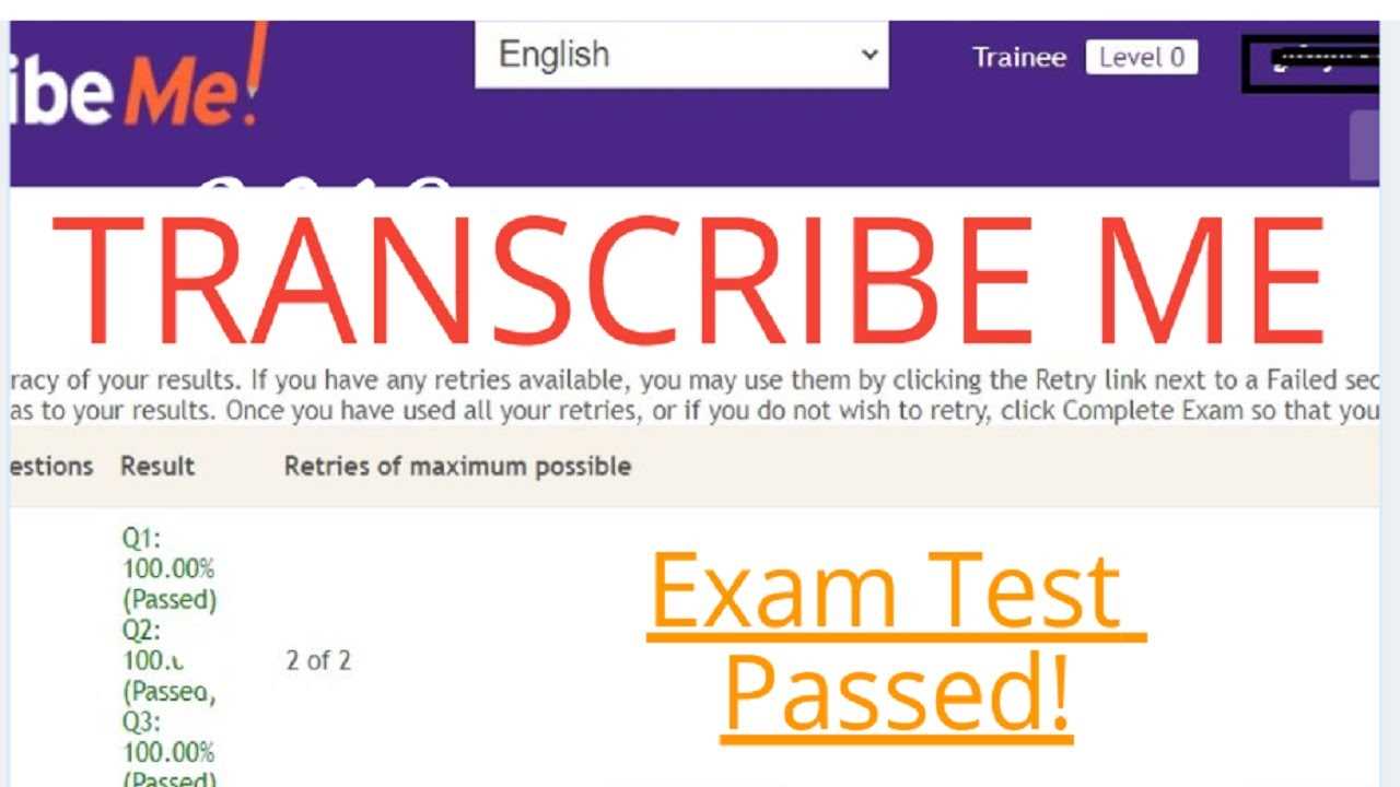 transcribeme exam question 10