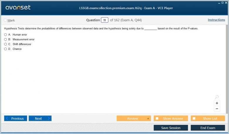 six sigma green belt exam sample questions and answers