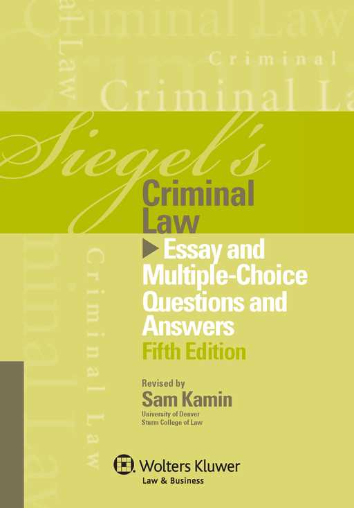 criminal law model answers for exams