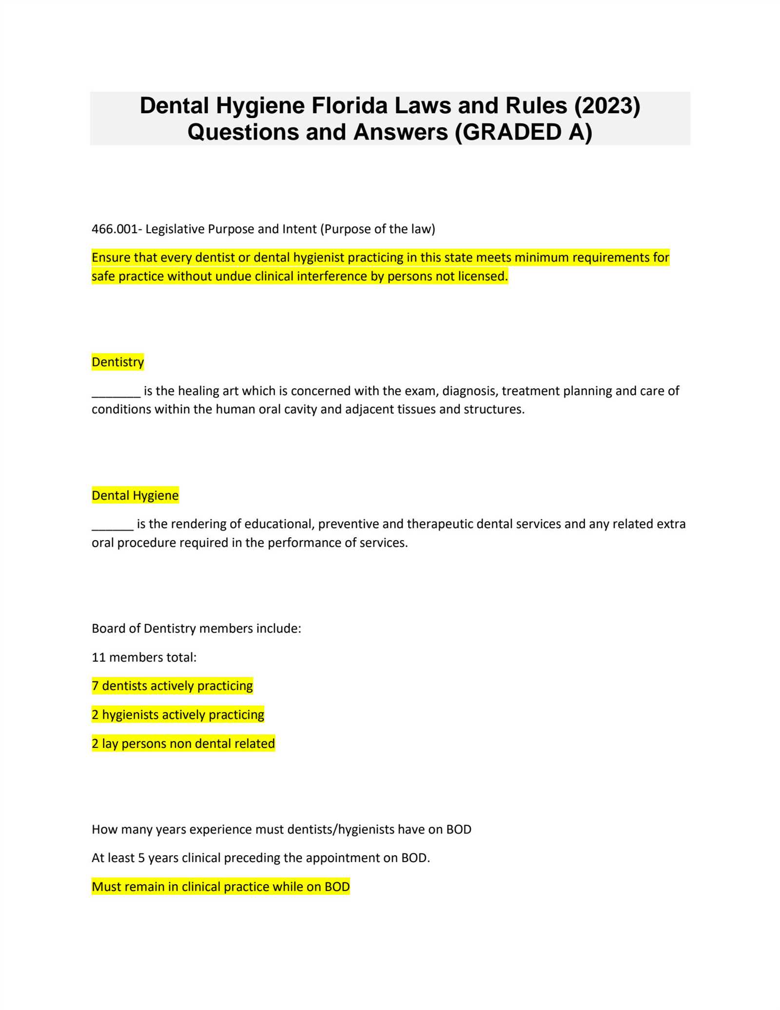 florida laws and rules exam