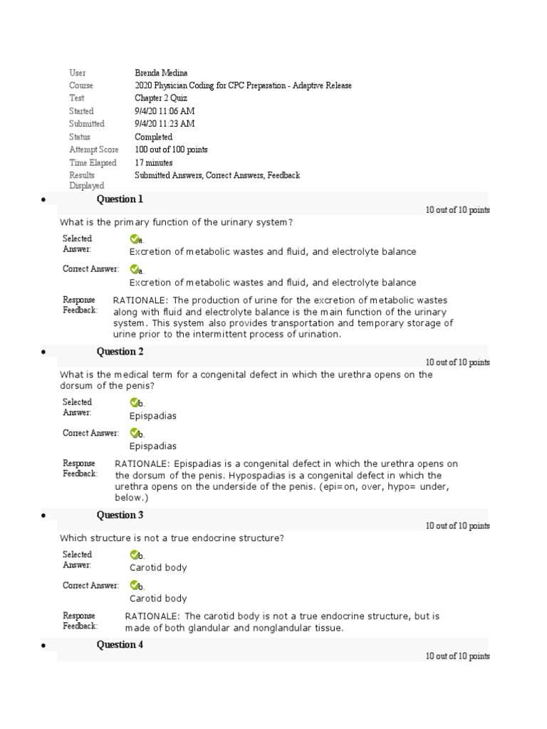 aapc chapter 2 review exam answers