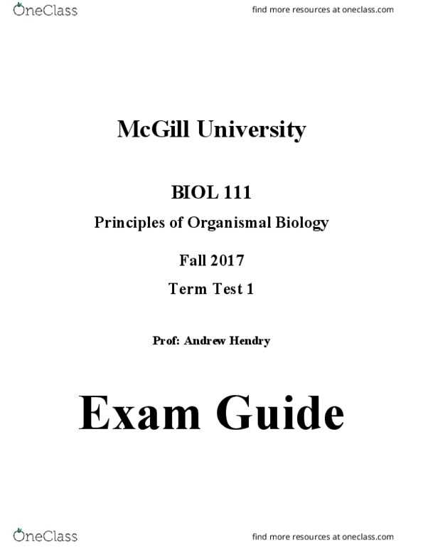 biology 111 exam 1