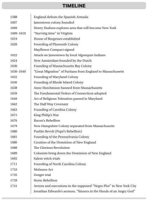 unit 1 colonial america exam answers