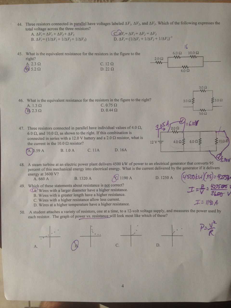 physics final exam answer key